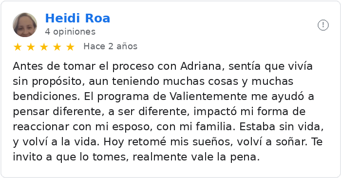 Reseña de Google sobre Adriana Barbosa 7 de 7