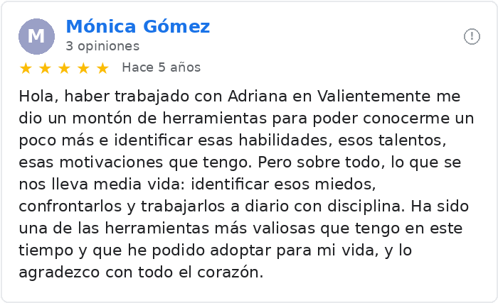 Reseña de Google sobre Adriana Barbosa 2 de 7